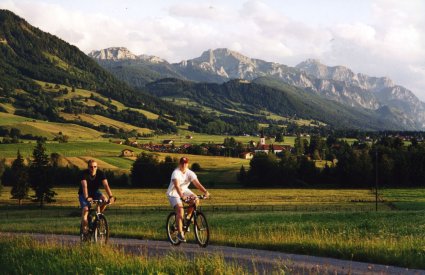 Radfahren im Urlaub im Allgäu in der Gemeinde Halblech